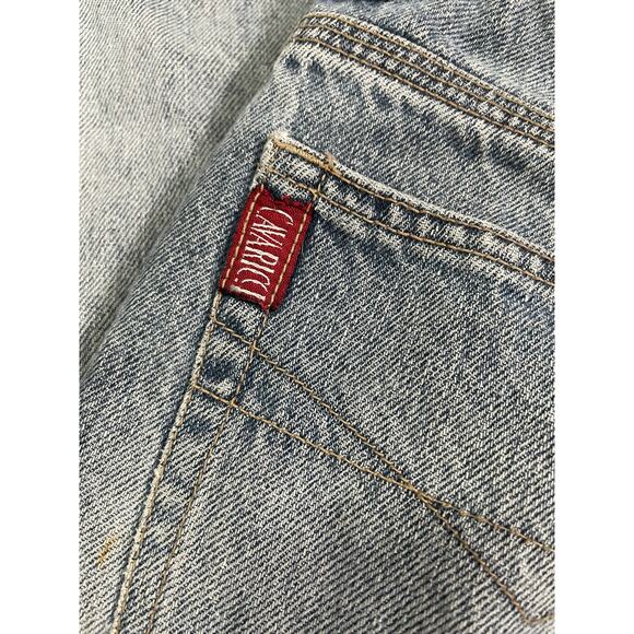 Vintage Z Cavaricci USA Made 100% Cotton Jeans Size 33 Light Wash Distressed - Picture 11 of 15